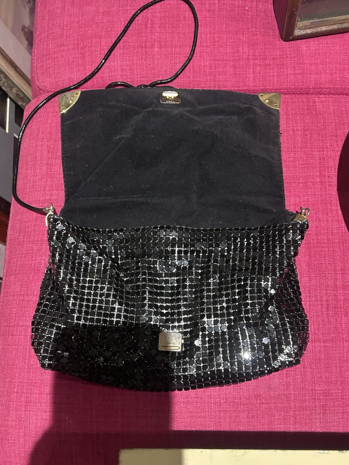 Vintage Glomesh Black Mesh Evening Bag Made in Australia Shoulder Purse