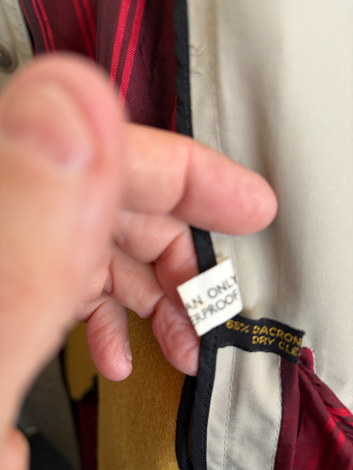 Vintage Henry Buck's Melbourne Beige Overcoat with Removable Liner