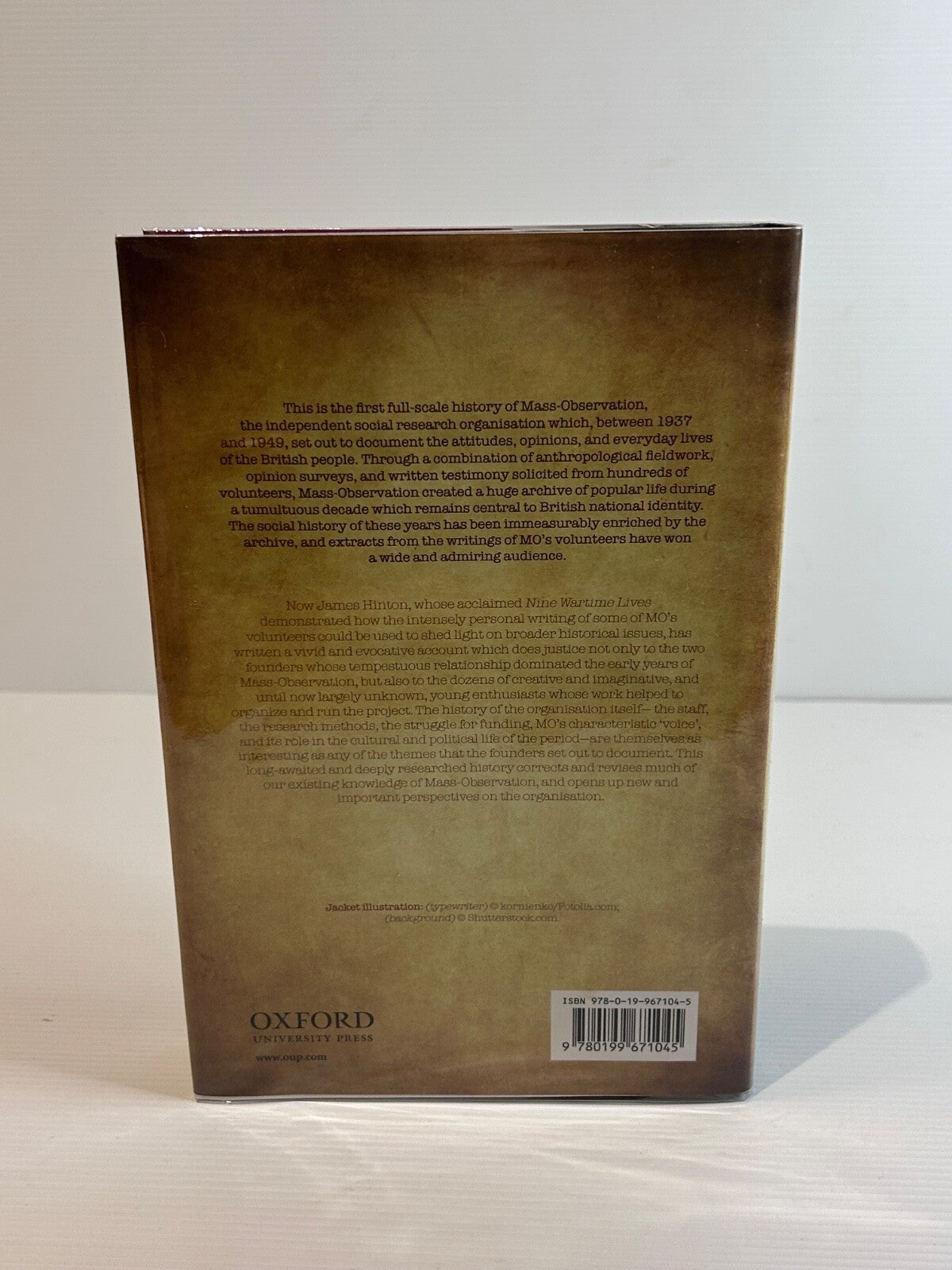 The Mass Observers James Hinton 2013 HC DJ 1st Ed Oxford History 401pp