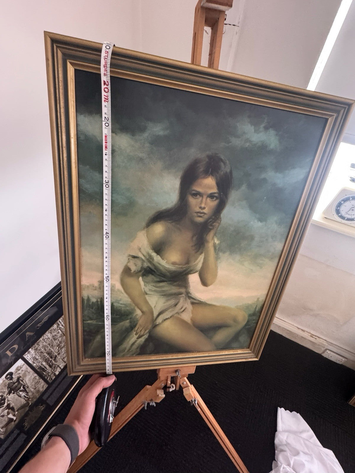 Vintage 1960s–70s Framed Art Print after Joseph Vinciata “Broken Silence”