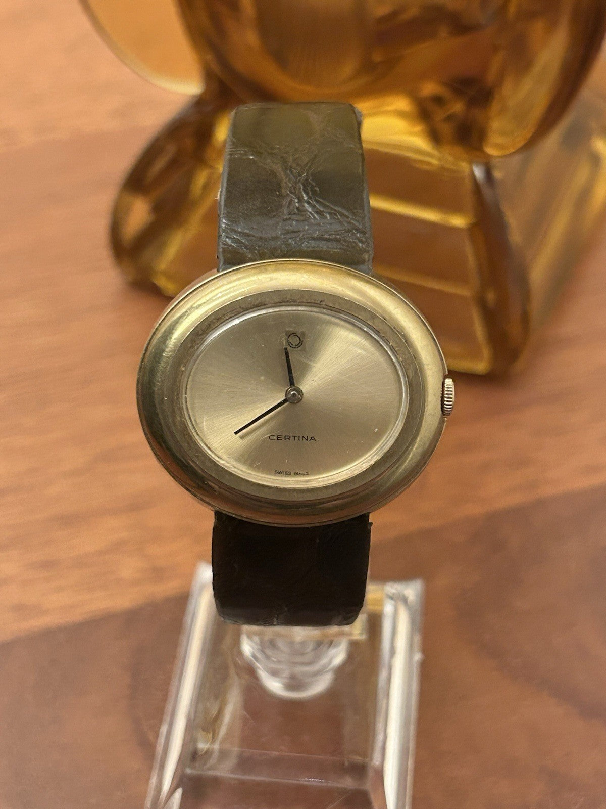 Vintage Certina Swiss Made Ladies Dress Watch Manual Wind Gold Tone 1970s