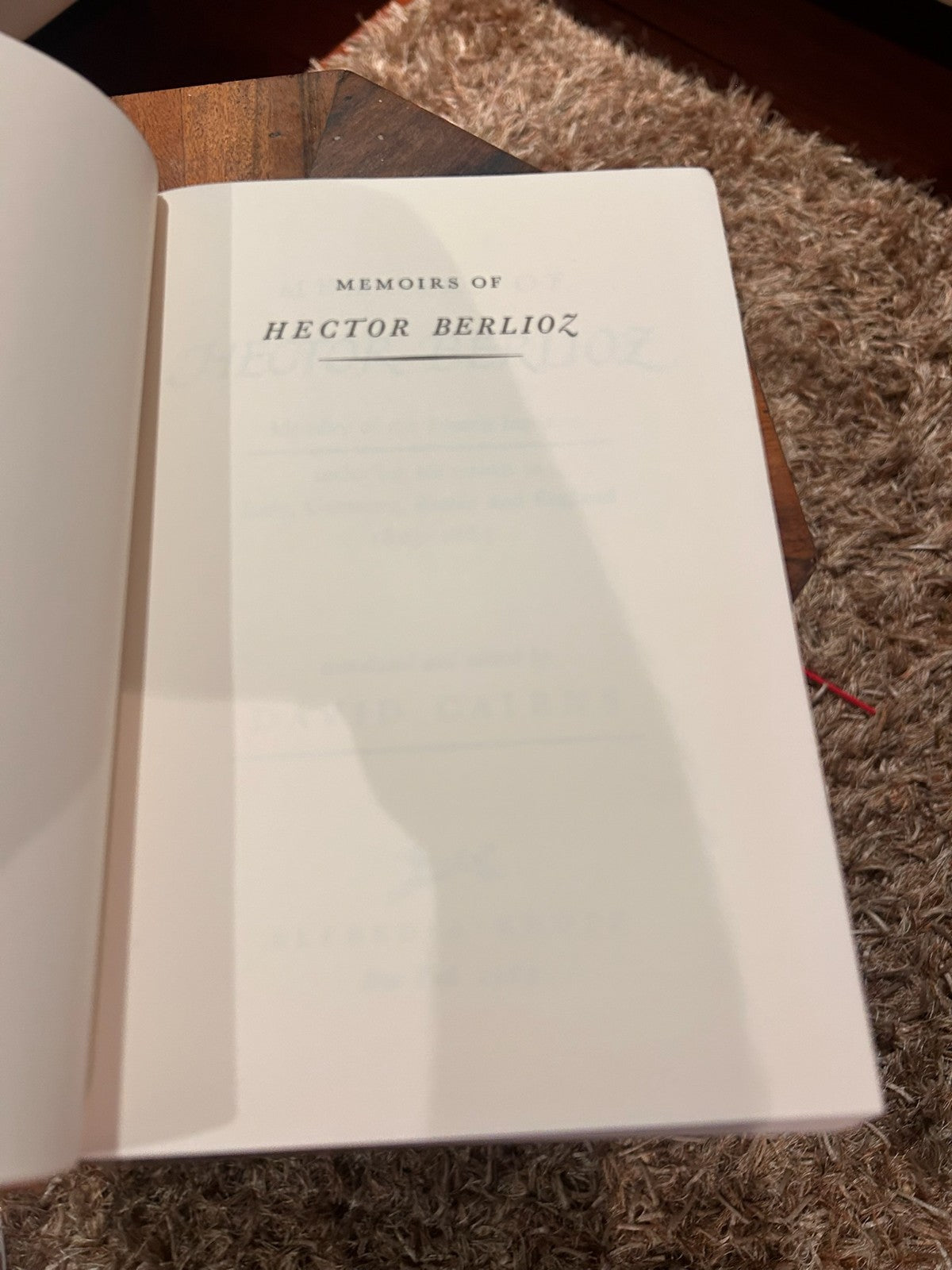 The Memoirs of Hector Berlioz | Hardcover 1969 First American Edition |