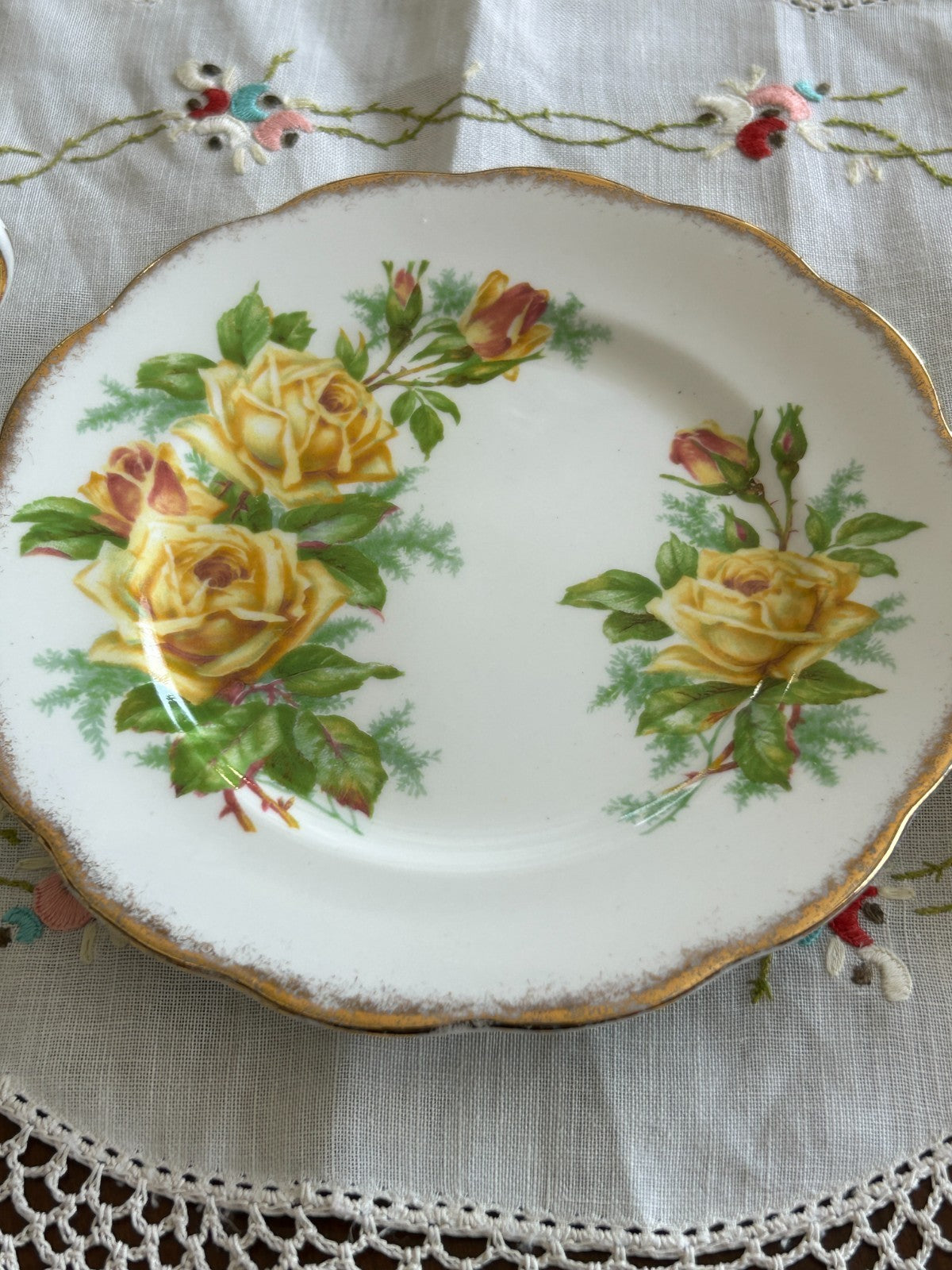 Royal Albert bone china tea cup, saucer & sideplate Trio "Tea Rose"