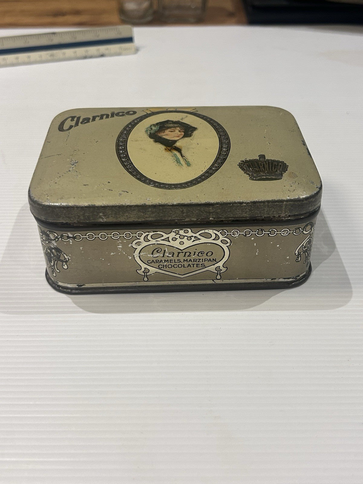 Vintage Clarnico Tin c.1910s – Caramels Marzipan Chocolates London England