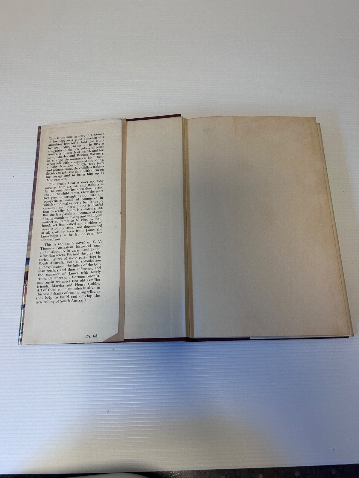 Robina by E.V. Timms 1958 1st Ed HC DJ Angus & Robertson Historical Novel