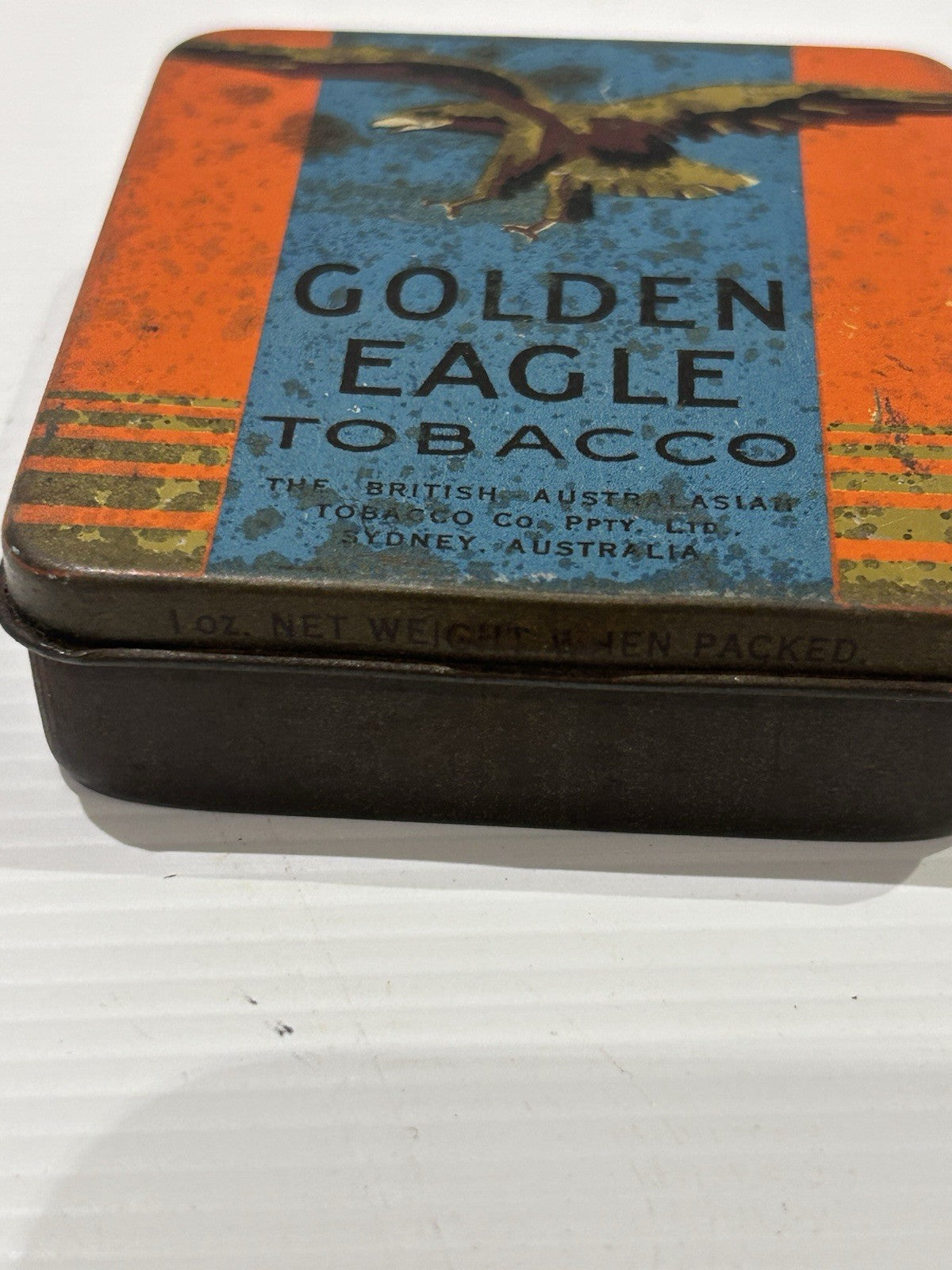 Vintage Golden Eagle Tobacco Tin – British Australasian Co. Sydney