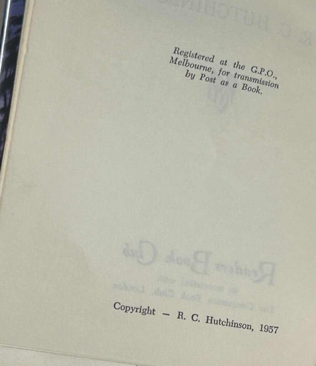 March The Ninth by R.C. Hutchinson. Hardcover and Dust Jacket 1957