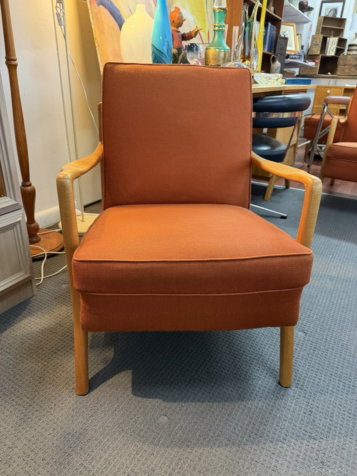 Dario Zoureff Armchair 1960s Australian MCM Restored Timber Original Fabric
