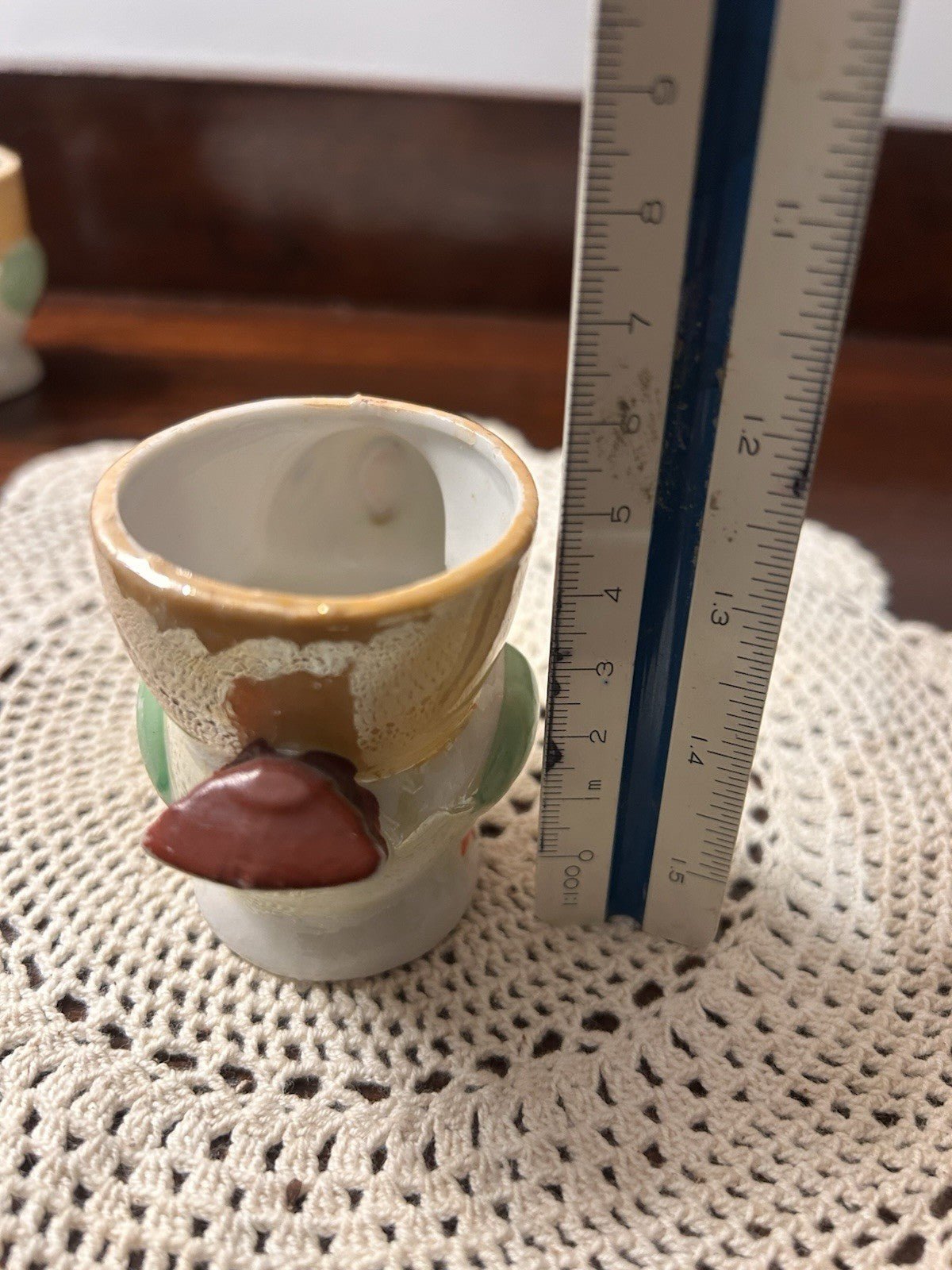 Pair Vintage Bird Egg Cups Hand-Painted Japan 1950s Ceramic Novelty Collectibles