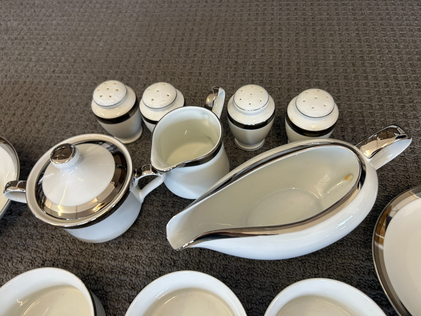 Vintage Yamato Fine China “Royalty Series” Platinum Dinner Set - 63 pieces