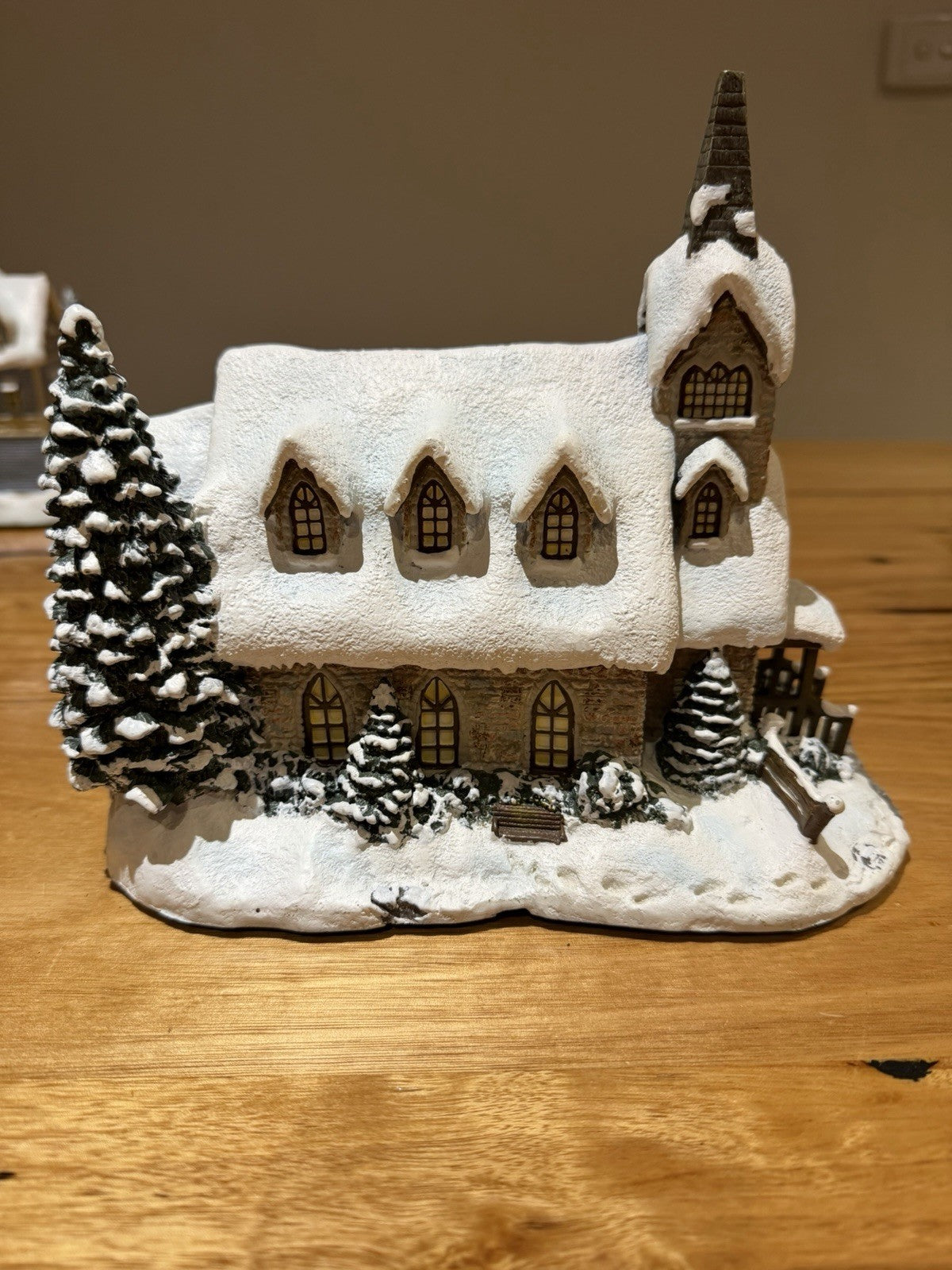 Thomas Kinkade Light of Hope Church Hawthorne Village w/ COA No Cord M5688