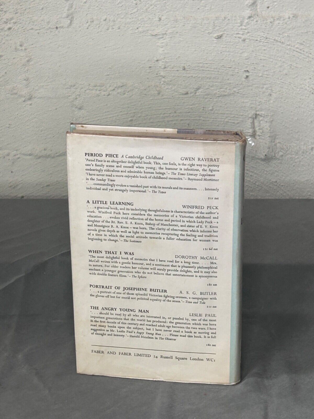 Country and Calling William Keith Hancock 1954 First Edition Hardcover & Dust Ja
