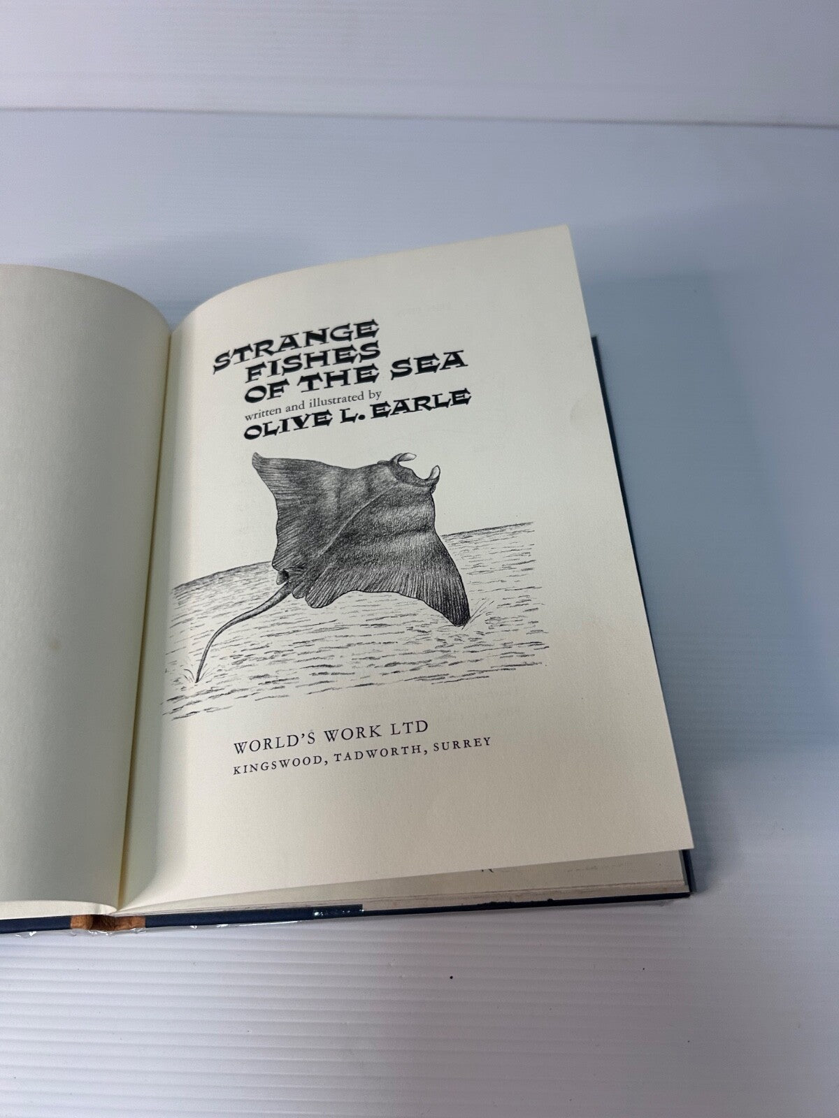 Strange Fishes of the Sea Olive L. Earle 1969 HC DJ World's Work 1st Ed
