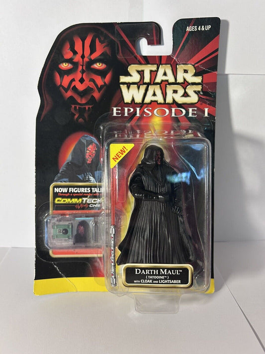 Darth Maul Star Wars Action Figure Episode 1 - in Box w/ CommTech Chip