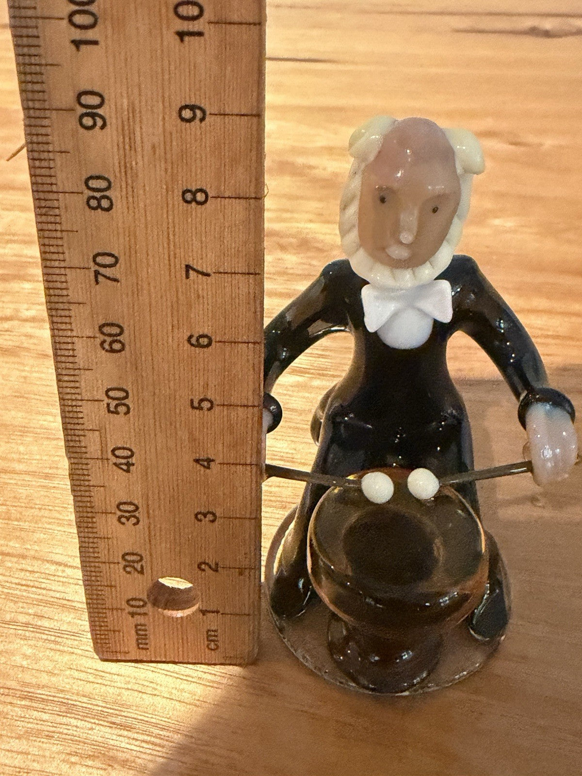 Jaroslav Brychta Attrib Czech ZBS Lampwork Glass Drummer Figurine Vintage