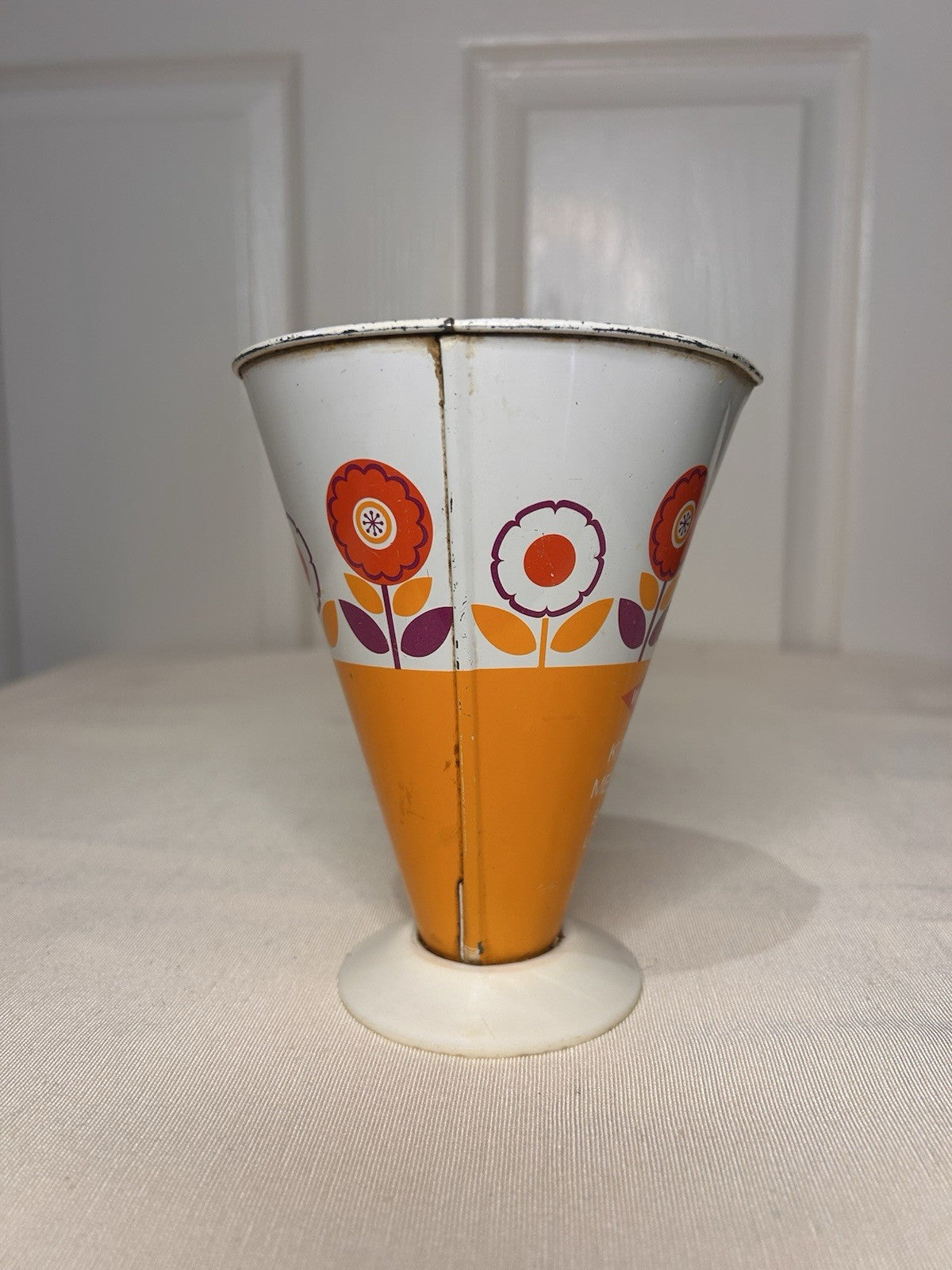 Willow Retro Kitchen Measure Cone 1970s Orange Flower Power Design Australia