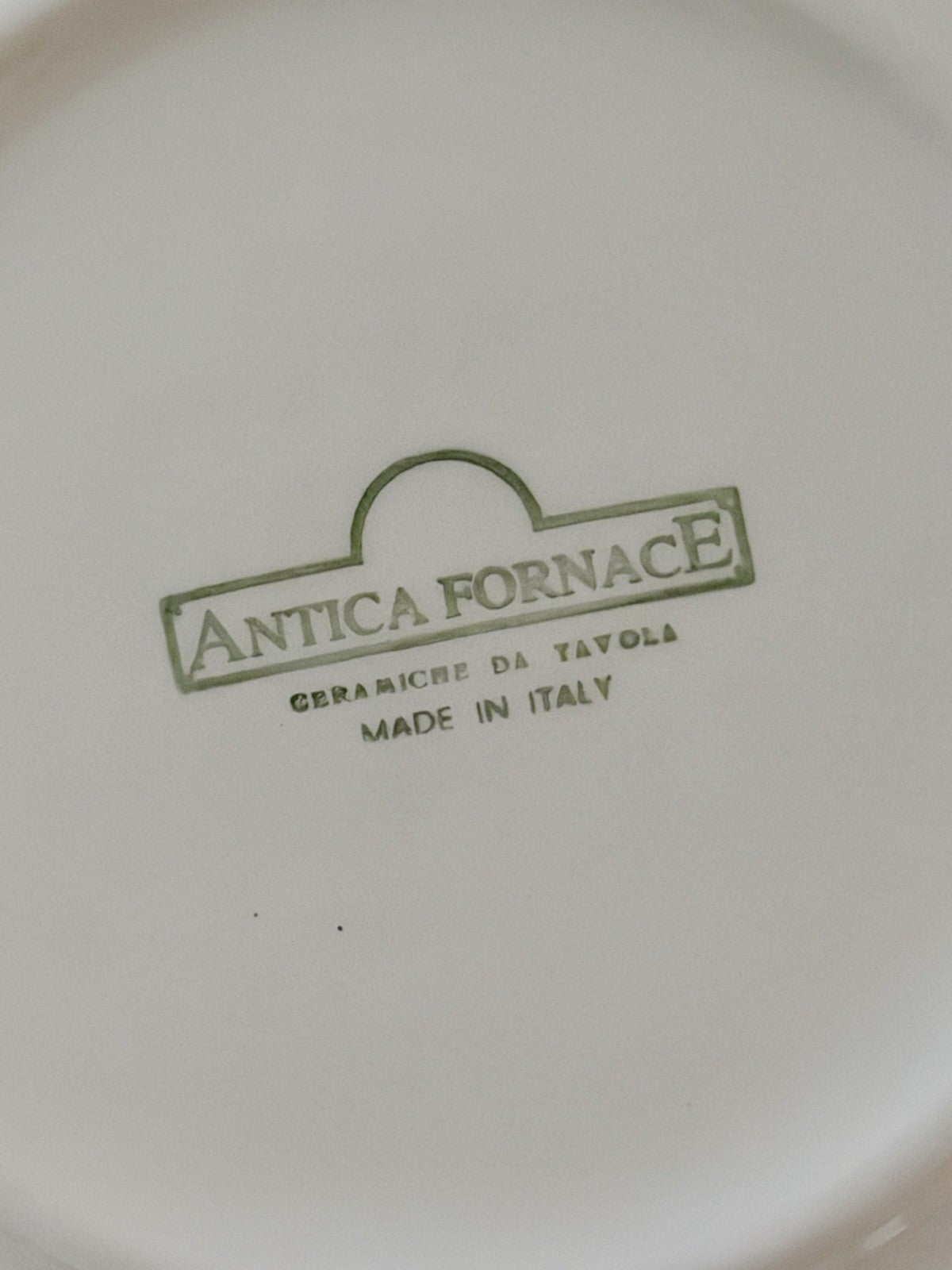 Antica Fornace Italy Large 34.5cm Ceramic Charger Plate Leaf Design