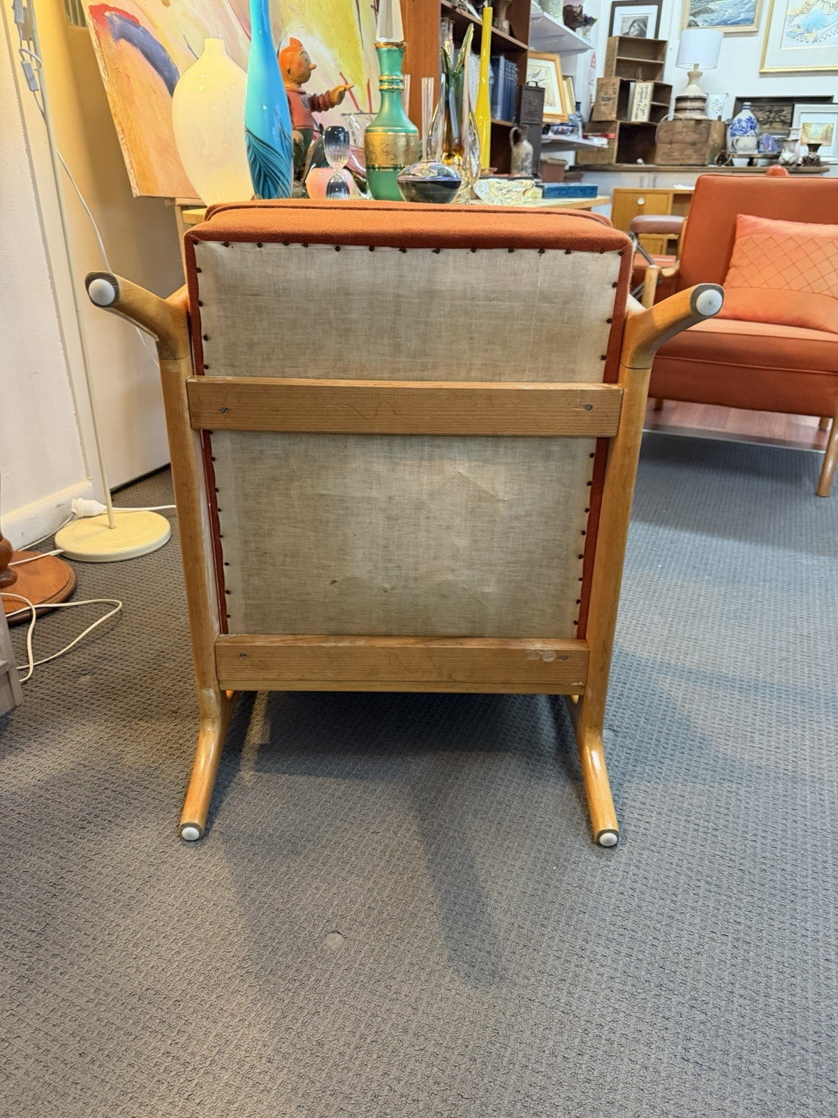 Dario Zoureff Armchair 1960s Australian MCM Restored Timber Original Fabric