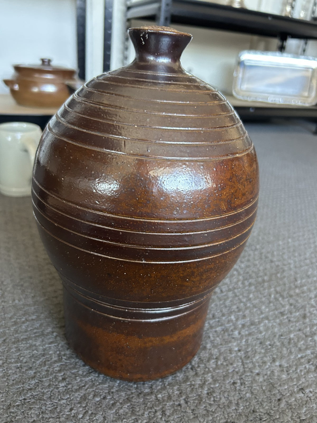 Vintage Bendigo Pottery Stoneware drink dispenser / wine or port barrell