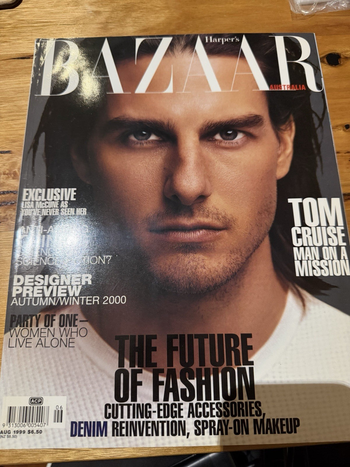 Harper’s Bazaar Australia Aug 1999 Tom Cruise Cover Vintage Fashion Magazine