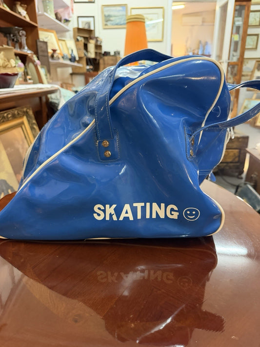 Vintage T Altamura Ice Skates MK Ice Time Blades Blue Skating Carry Bag