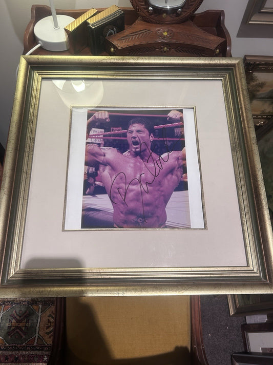 Batista Signed WWE Photo – Early Career Autograph (Circa 2002–2004) – Framed COA