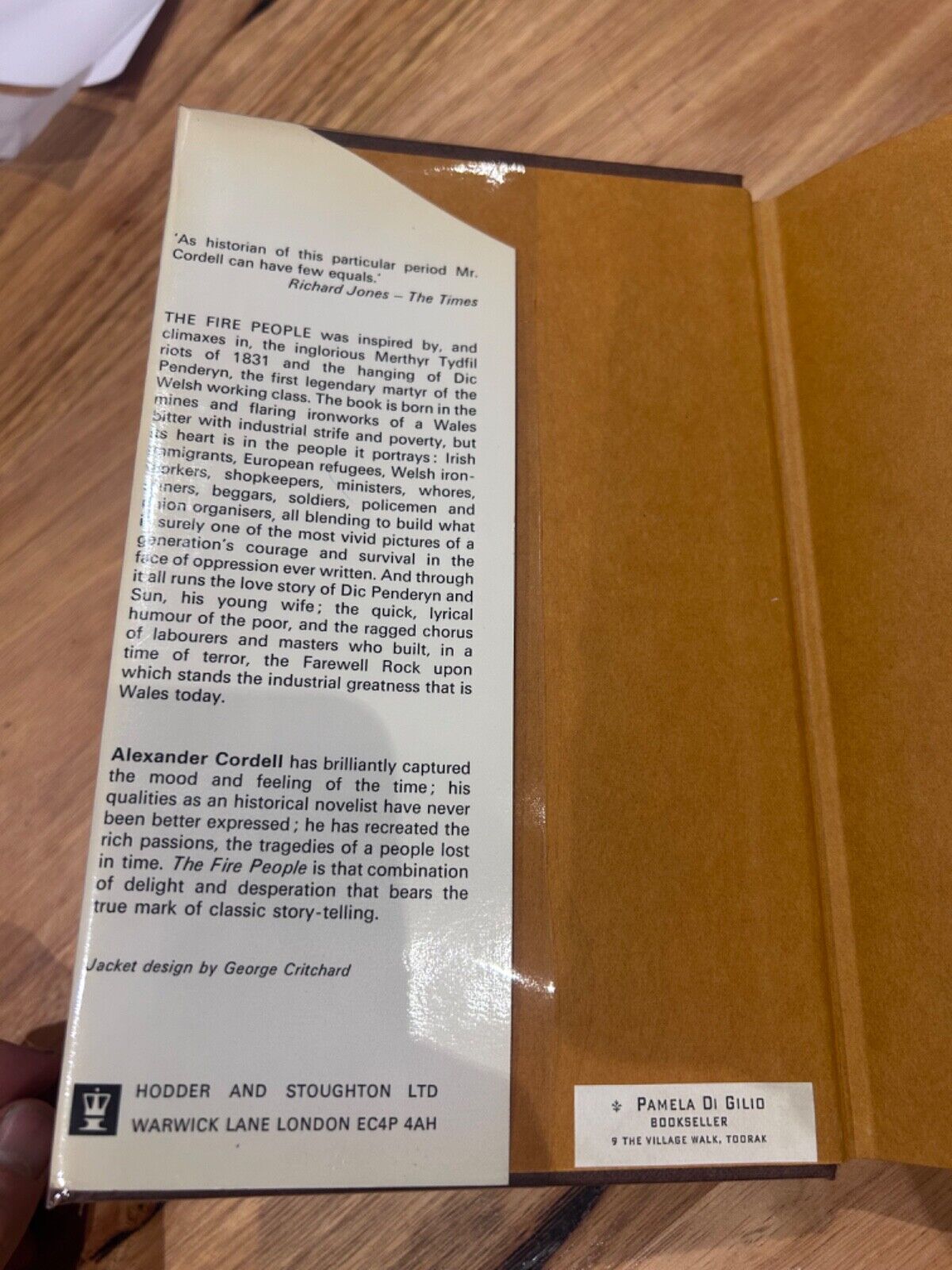 The Fire People Alexander Cordell First Edition 1972 hard cover and dust jacket