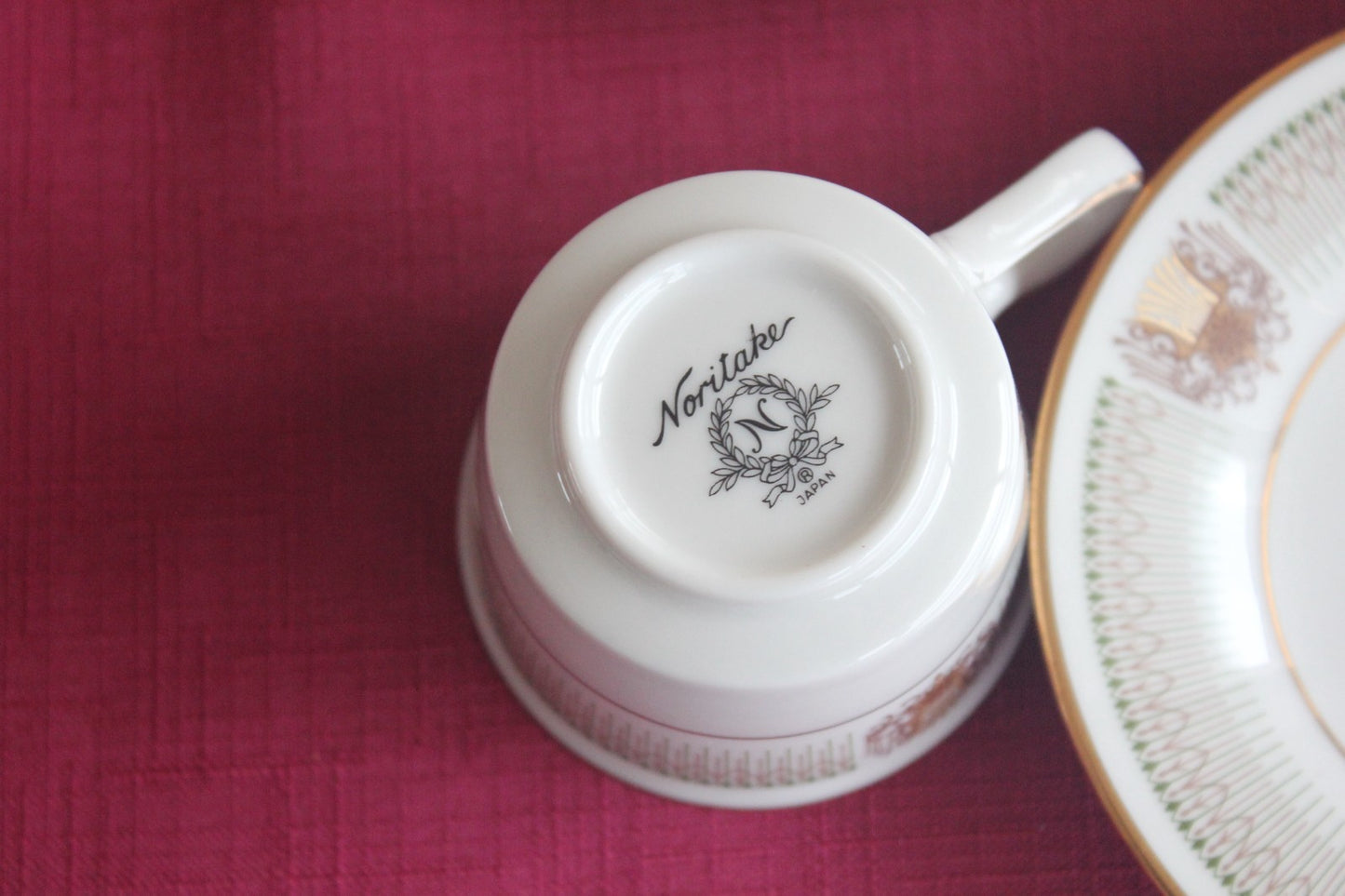 Noritake Chesterfield 7090 Coffee Service – 6 Cups Saucers Pot Sugar Japan