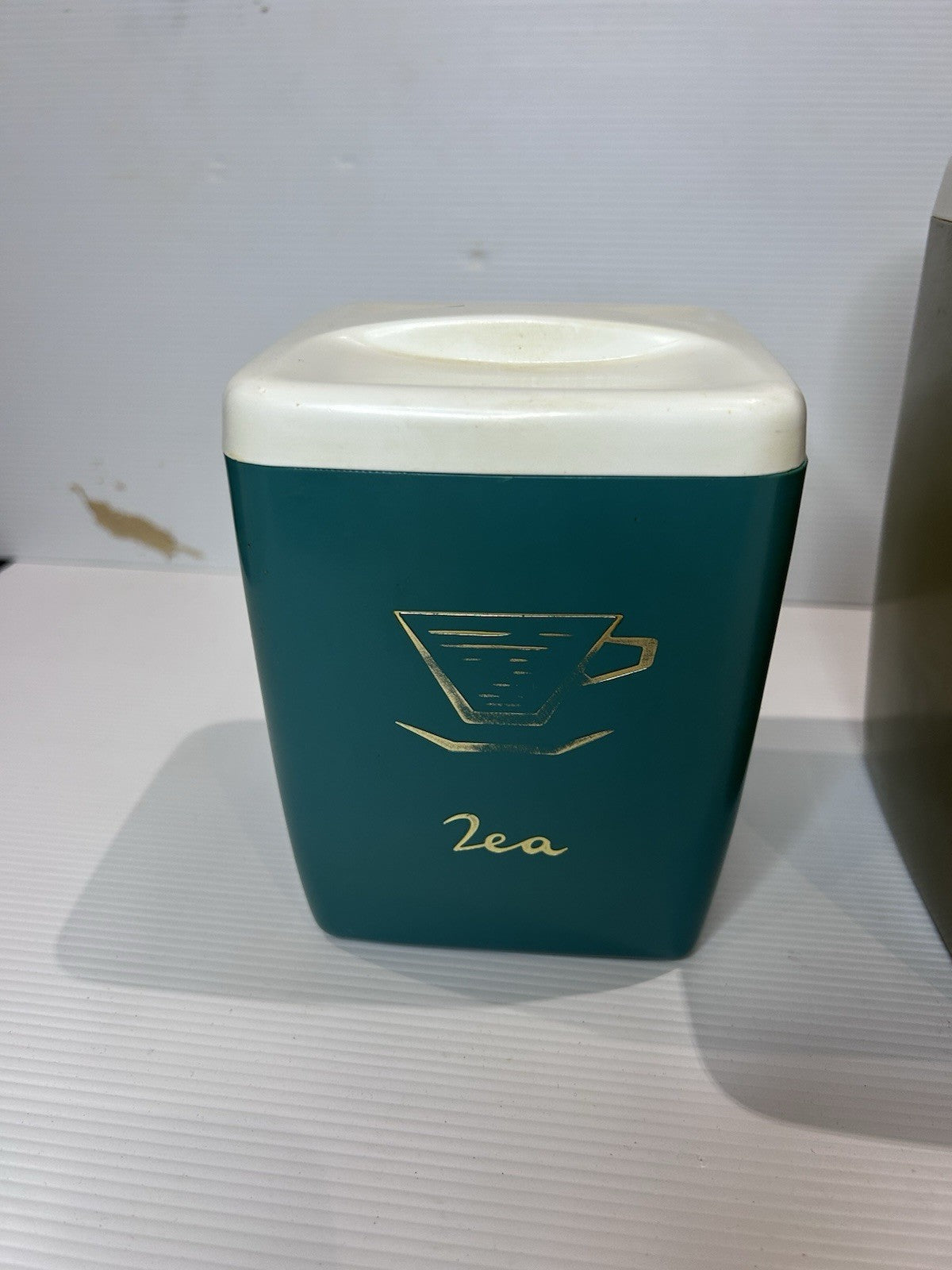Vintage 1960s Nally Canister Set Tea Sugar Flour Retro Plastic Kitchenware