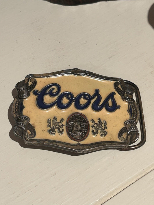 Vintage Coors Enamel & Metal Belt Buckle Made in USA