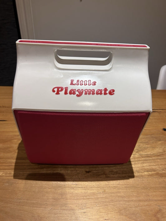 Vintage Igloo Little Playmate Cooler Red & White Retro Lunchbox USA Made 1980s