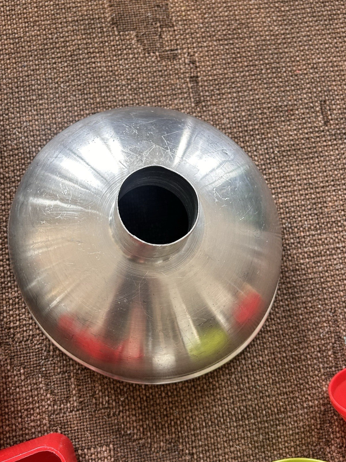 Tre Spade Hand Crank Food Mill Grinder w/ 2 Funnels Vintage Kitchen Italy