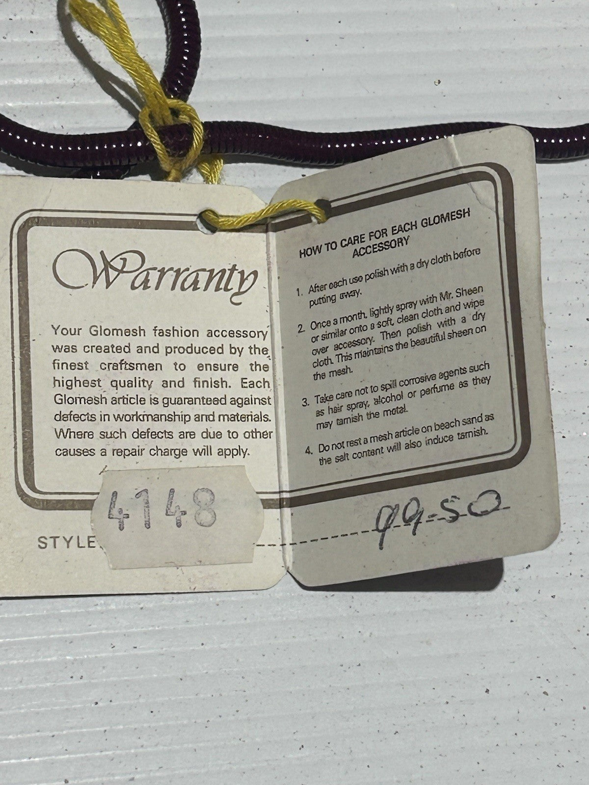 Vintage Glomesh Bag & Purse Set 1984 David Jones Unused w/ Box & Tags Australia