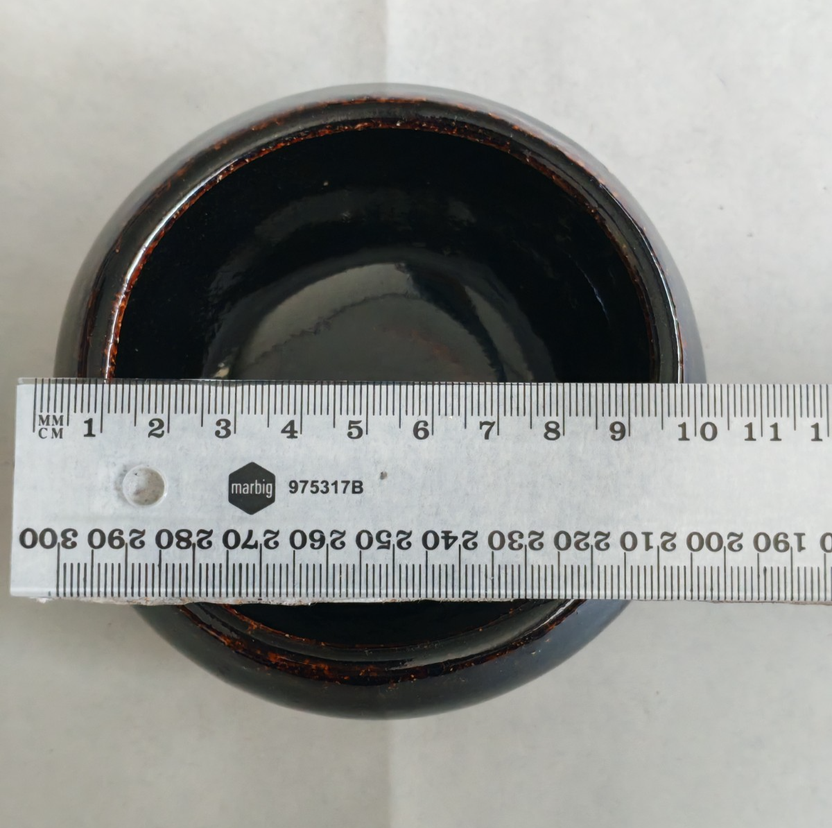 Vintage Studio Pottery Bowl. Tenmoku Glaze – Stoneware