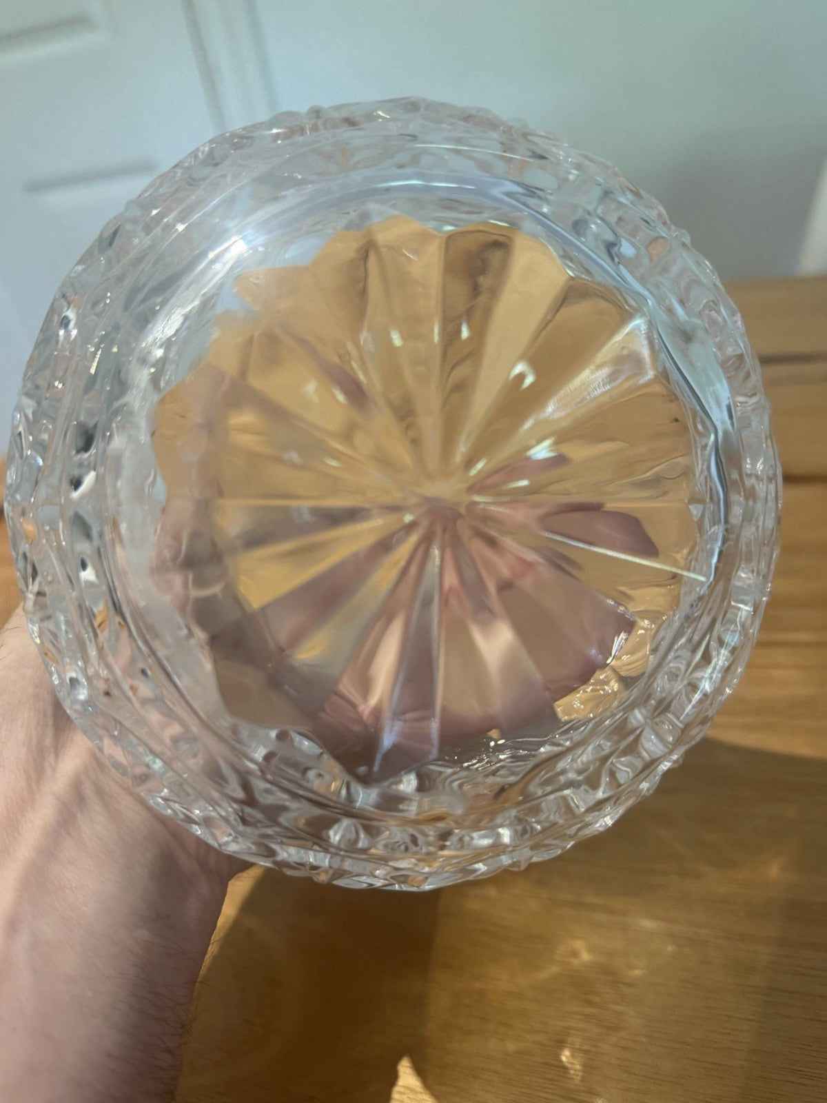 Cristal de Flandre France 24% Lead Crystal Decanter Stopper Vintage 27cm