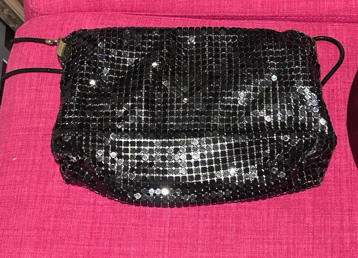 Vintage Glomesh Black Mesh Evening Bag Made in Australia Shoulder Purse