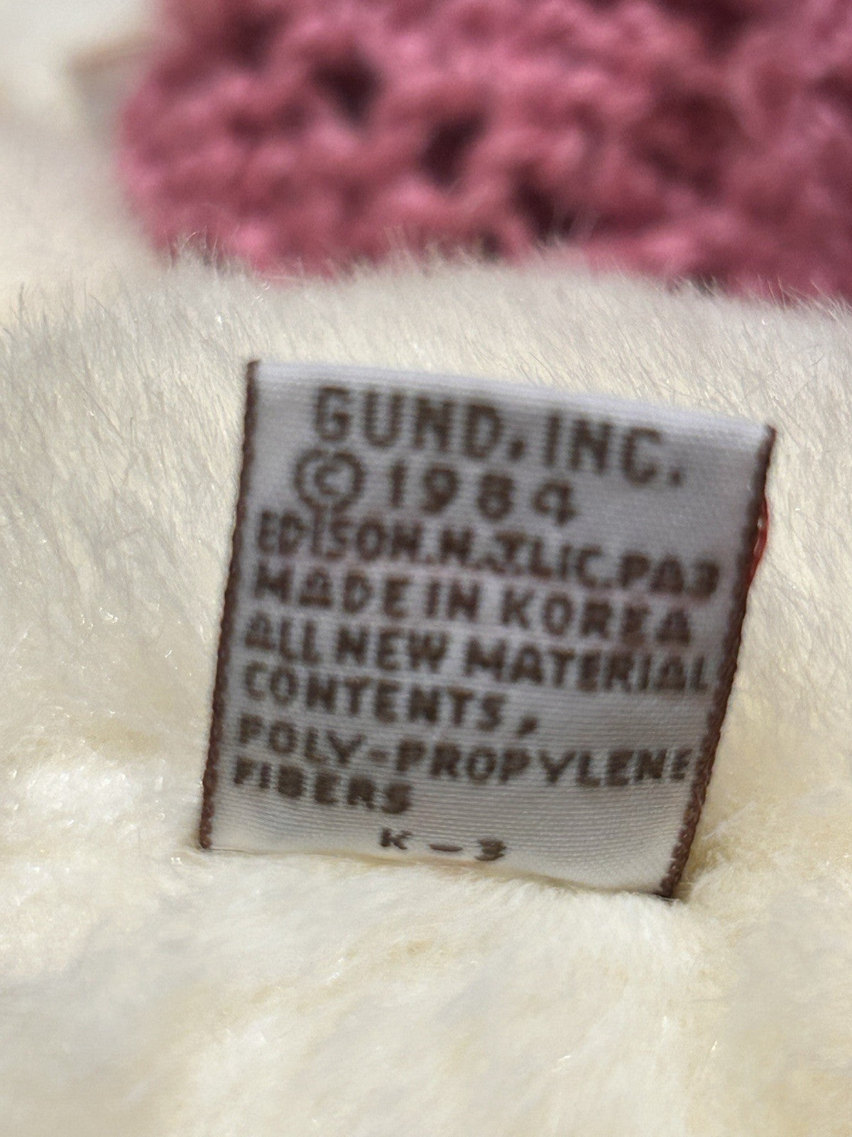 GUND Bialosky Friends Teddy Bear Pink Knitted Jumper Plush Soft Toy W Orig Tag