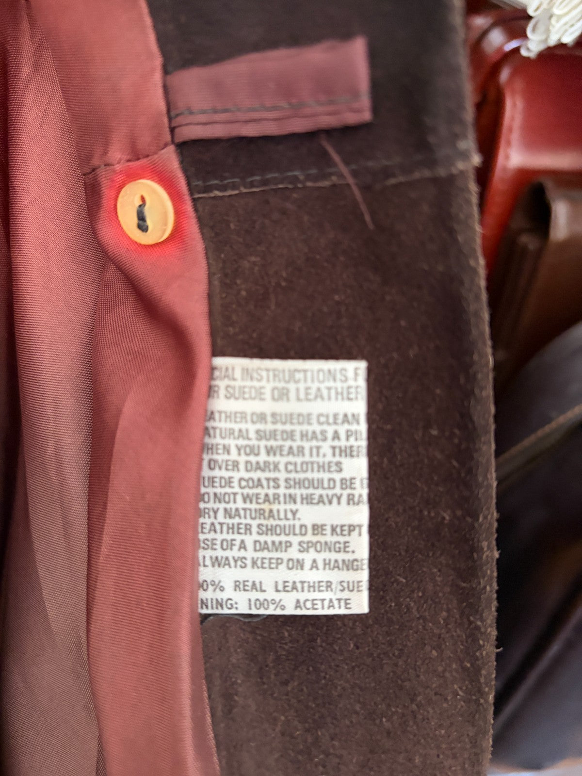 Vintage Jeffrey Brownleader London Brown Suede Leather Coat – Made in England