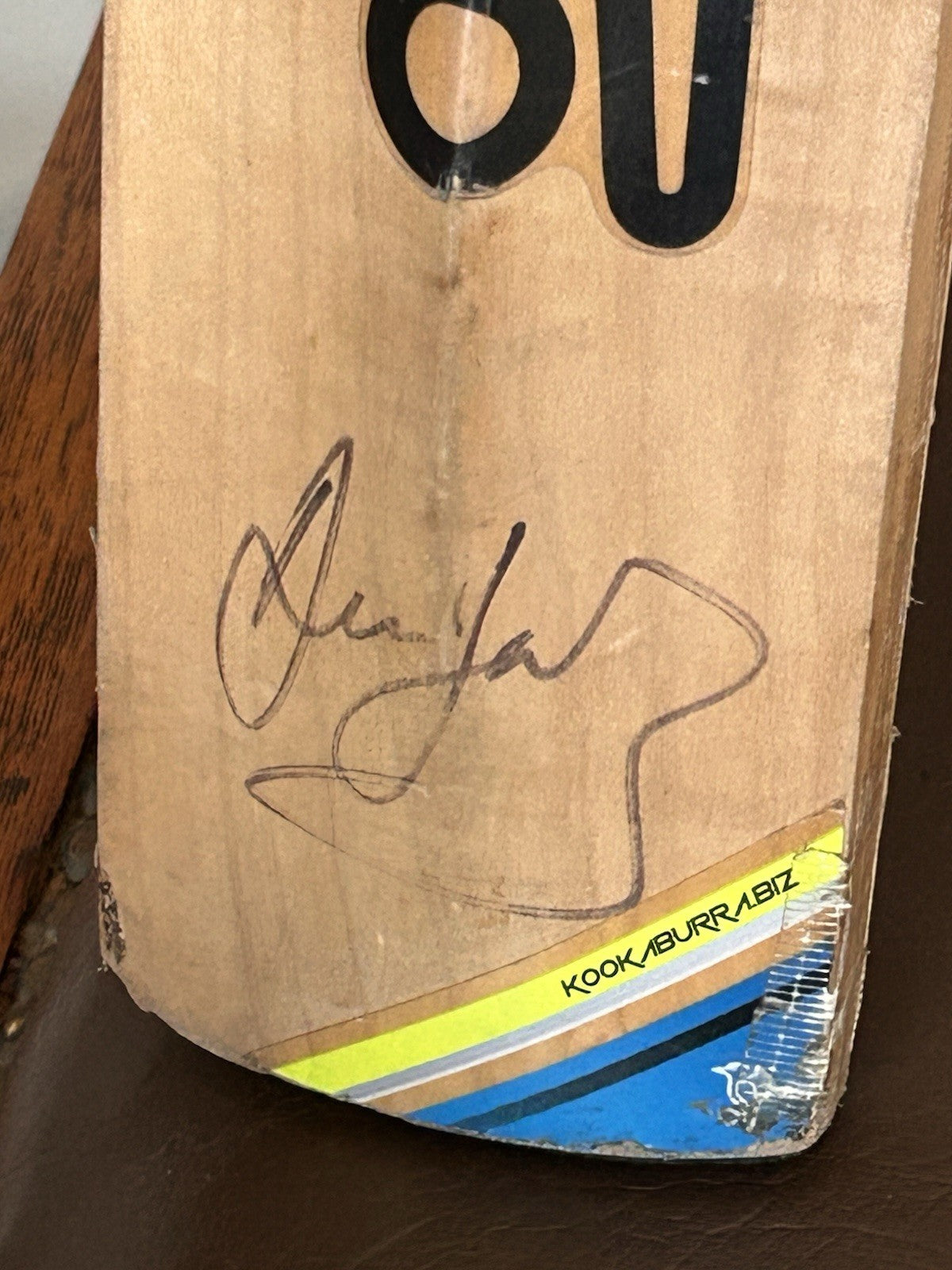 Signed Dean Jones Kookaburra Ignite Pro 600 Cricket Bat Kevin Peters Auto 