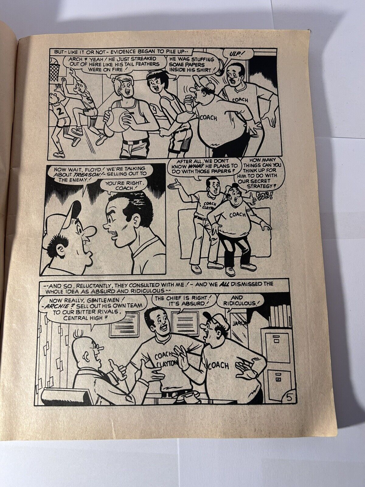 Vintage Australian Yaffa Comic Archie & The Gang Large Comic