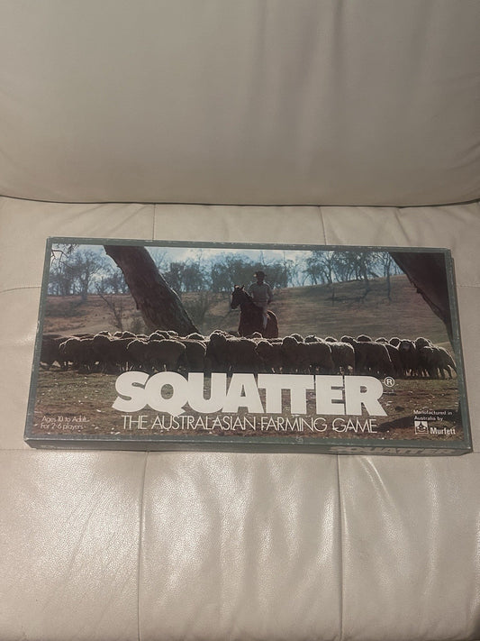Vintage SQUATTER Board Game – Complete Unused Contents – Murfett Australia