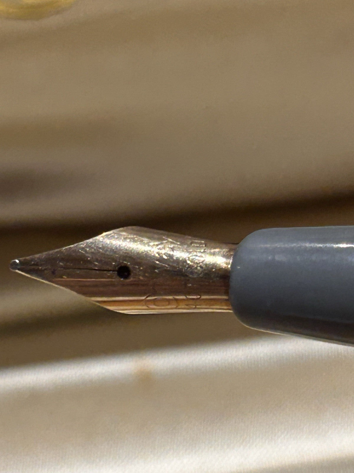 Vintage Conway Stewart Fountain Pen & Pencil Set 14ct Nib 12ct RG Grey Cased