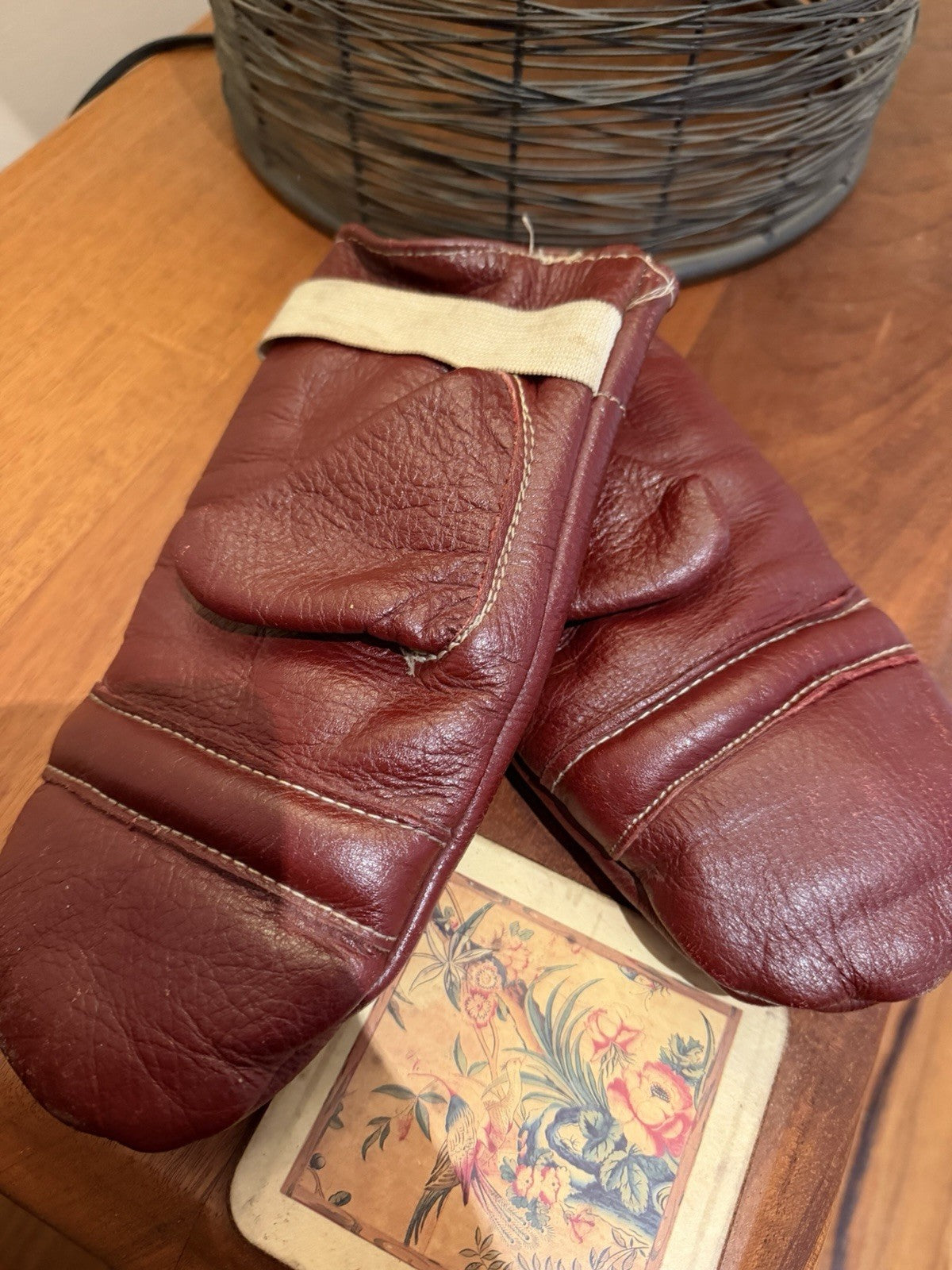 Vintage 1950s 60s VIP Sports Boxing Gloves Made in Australia Leather