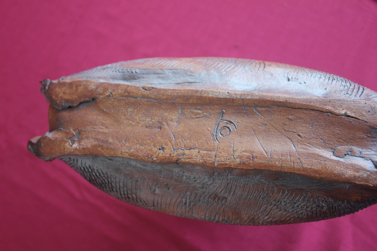 Vintage Brutalist Studio Pottery Sculptural Vase – Hand Incised Stoneware c1970s