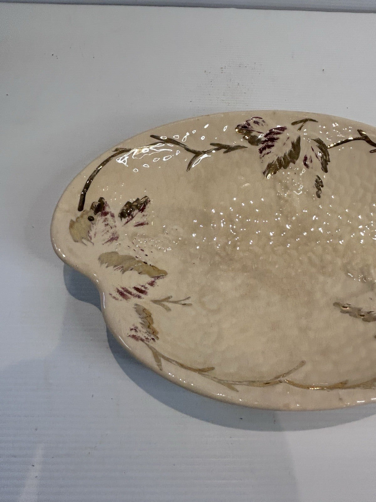 Wade Gold Blush Handpainted Oval Dish Approx 25cm Vintage Art Pottery