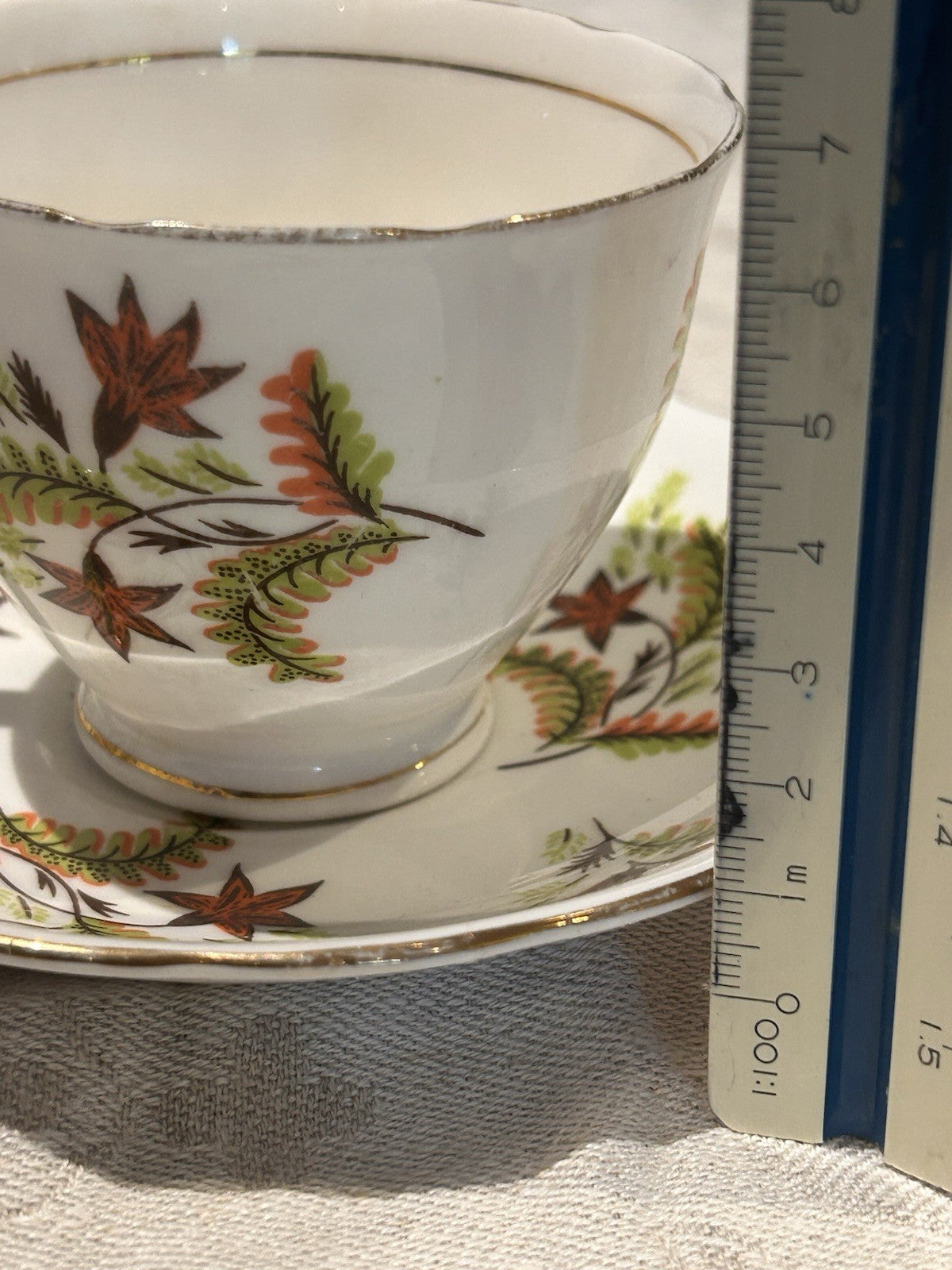 Vintage Colclough Bone China Tiger Lily Teacup & Saucer – England