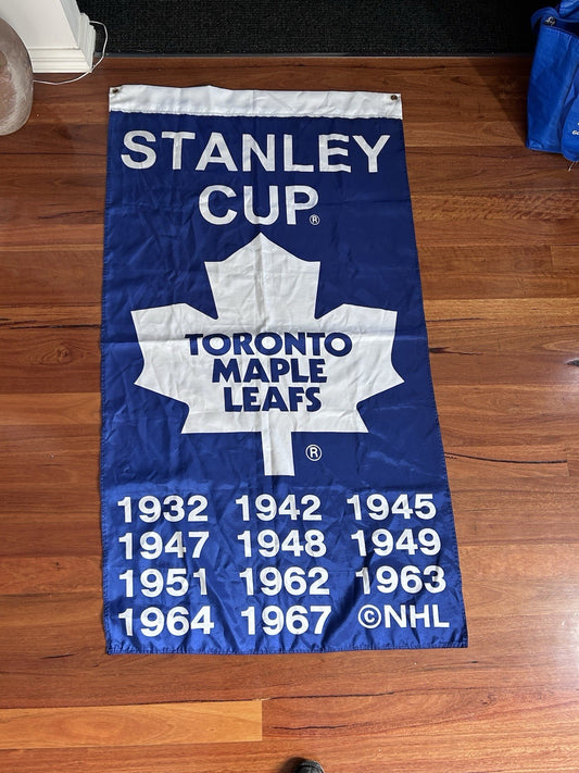 Toronto Maple Leafs Stanley Cup Banner Flag 80x150cm NHL Licensed Decor