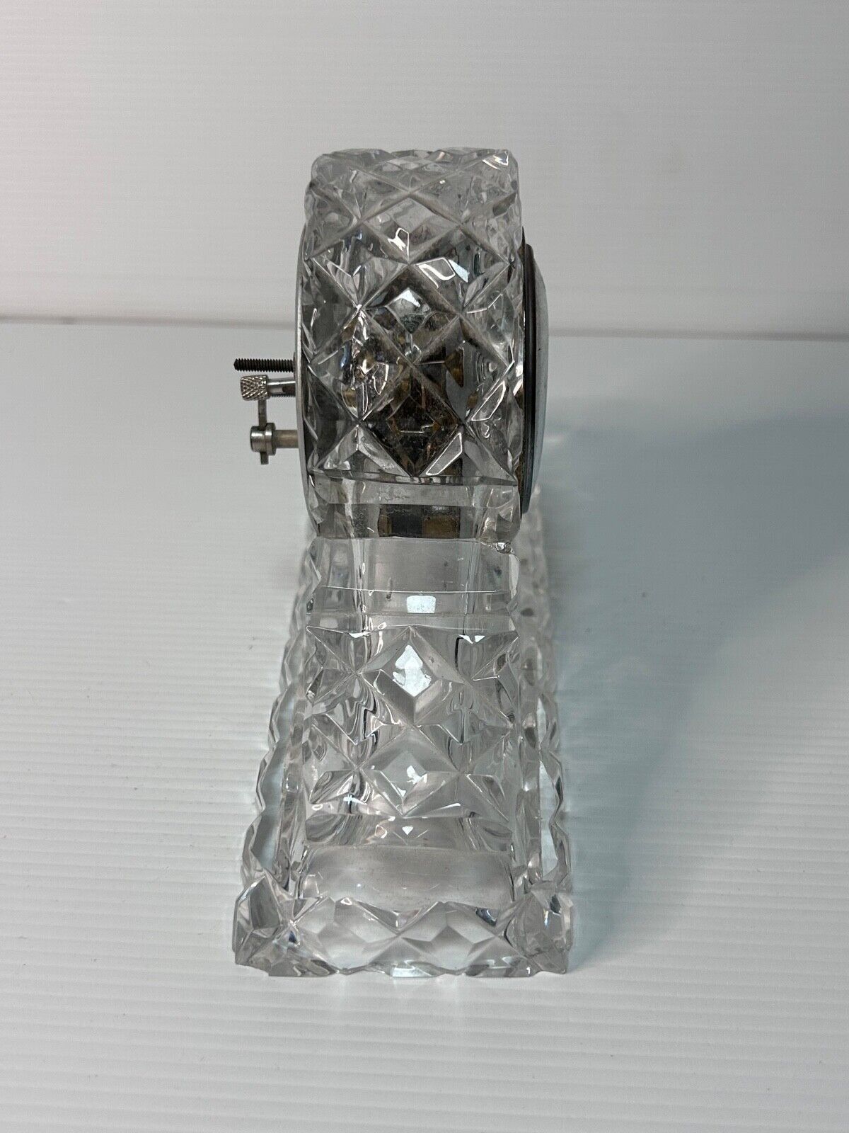 1930s French Art Deco Bayard Crystal Desk Clock – Duverdrey & Bloquel - working
