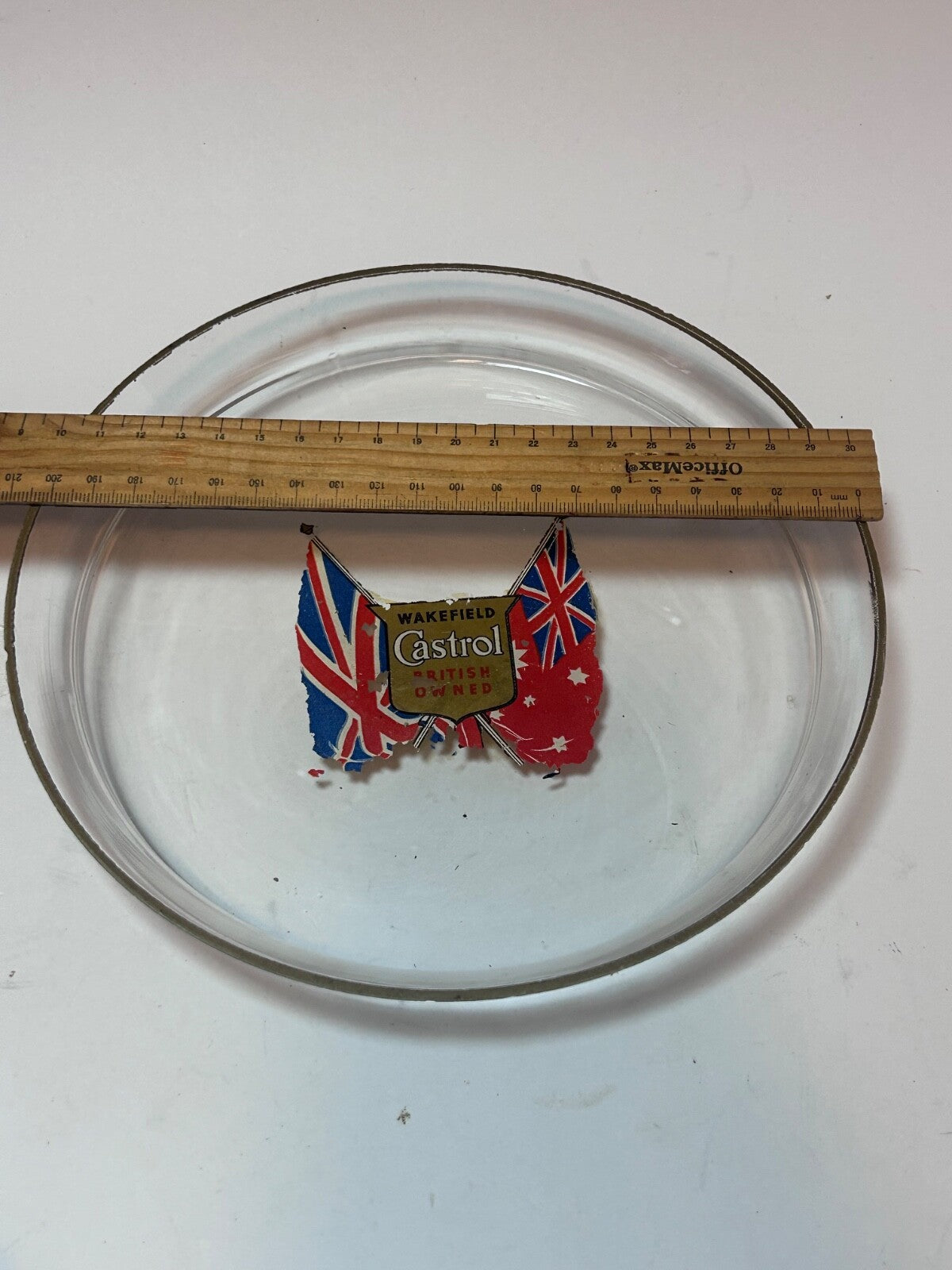 Castrol Wakefield glass bowl or ash tray Vintage 1930s to 1950s VERY RARE