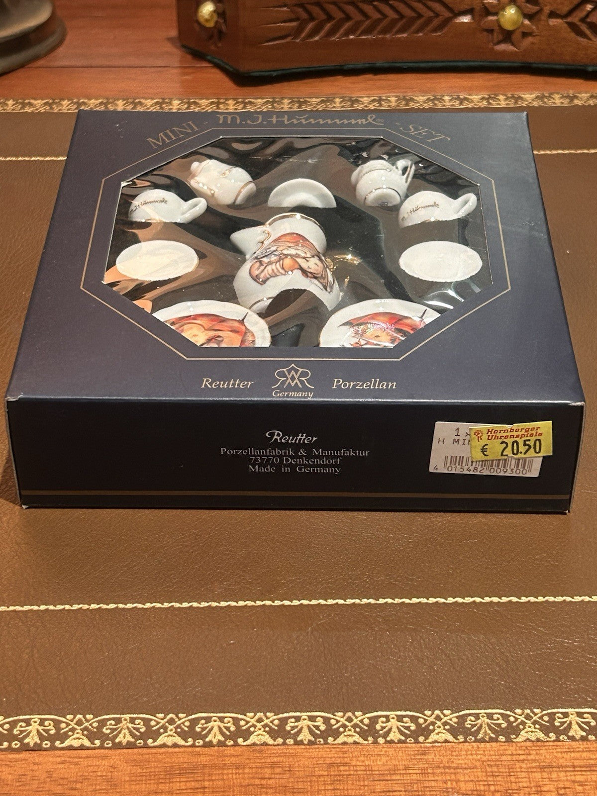 M.J. Hummel Mini Tea Set Umbrella Design Reutter Porzellan Germany Boxed
